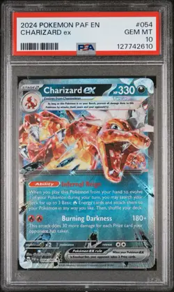 2024 POKEMON PAF EN-PALDEAN FATES #054 CHARIZARD EX PSA 10 - Image 1