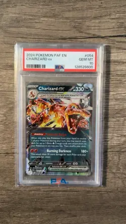 2024 POKEMON PAF EN-PALDEAN FATES #054 CHARIZARD EX PSA 10 - Image 1