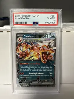 2024 POKEMON PAF EN-PALDEAN FATES #054 CHARIZARD EX PSA 10 - Image 1