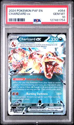 2024 POKEMON PAF EN-PALDEAN FATES #054 CHARIZARD EX PSA 10 - Image 1