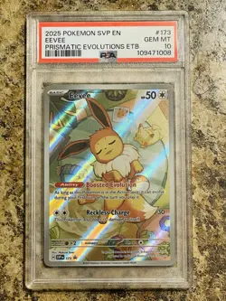 Pokemon Eevee 2025 SVP 173 ETB Black Star Promo PSA 10 Prismatic Evolutions Gem - Image 1
