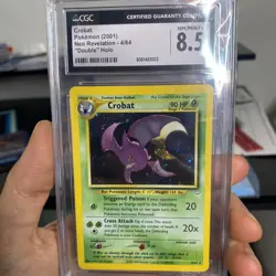 CGC 8.5 Crobat 2001 Neo Revelation 4/64 Double Holo Pokemon Card Unlimited - Image 1
