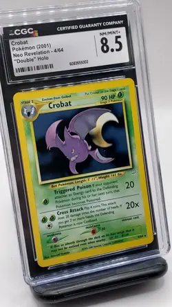 Crobat - Pokemon Neo revelation Double Holo 4/64, NM/Mint+ (CGC 8.5) - Image 1