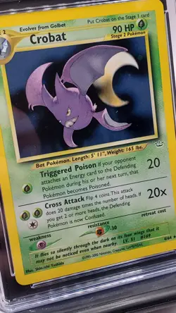 Crobat - Pokemon Neo revelation Double Holo 4/64, NM/Mint+ (CGC 8.5) - Image 2