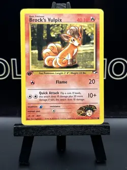 Pokemon TCG Gym Heroes 73/132 BROCK'S VULPIX 1st Edition Regular WOTC LP - Image 2