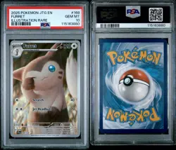 Pokemon TCG Journey Together Furret Illustration Rare Card 168/159 SV09 PSA 10 - Image 2