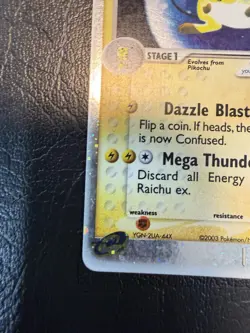 Pokemon TCG Raichu EX Sandstorm Holo Card 98/100 Ultra Rare NM - Image 2