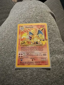 Pokemon Charizard Celebrations 25 Anniversary Holo Rare Card 4/102 Near Mint Raw - Image 3