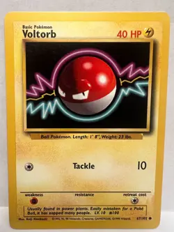 Voltorb 67/102 - Common 1999 English Base Set Pokemon Card - Near Mint - Image 2