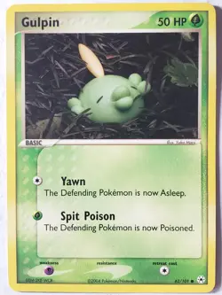 Gulpin 62/101 VLP - Yuka Morii Clay Art - Hidden Legends Pokemon Card - Image 1