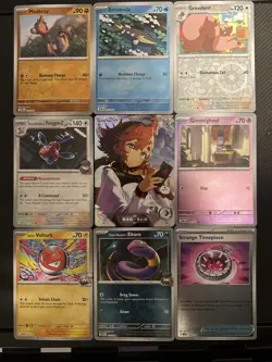 Rare Sexy Anime Waifu Card and 8 Holographic pokemon cards - Image 1