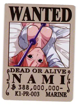 NAMI K1-PR-003 ONE PIECE WANTED Anime Collectible CCG Card - Image 1
