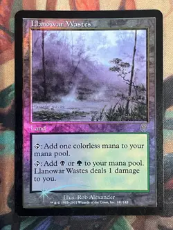 Llanowar Wastes Lightly Played LP FOIL - MTG Magic Apocalypse - Image 1