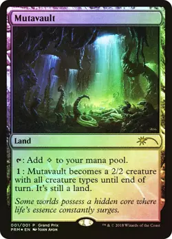 1x NM Mutavault [Foil Grand Prix Promo] MTG unplayed - Image 1