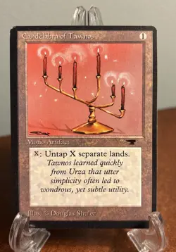 MTG Candelabra of Tawnos Antiquities Vintage Rare LP Magic The Gathering - Image 1