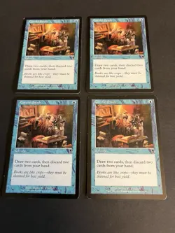 Odyssey 4x Careful Study Playset 4 Magic The Gathering MTG x4 LP - Image 1