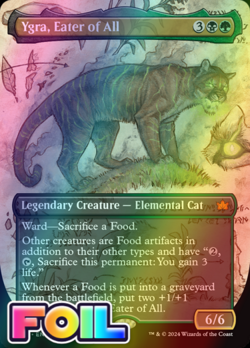 x1 Ygra, Eater of All BLB MTG 294 FOIL SHOWCASE BORDERLESS MYTHIC M/NM 1x - Image 1