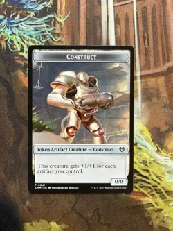 MTG Construct Token Double-Sided Commander Masters NM - Image 1