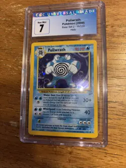 CGC 7 Poliwrath 1999 Base Set 2 15/130 Holo Pokemon Card - Image 1