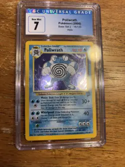 CGC 7 Poliwrath 1999 Base Set 2 15/130 Holo Pokemon Card - Image 2