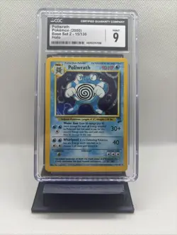 2000 Pokemon Base Set 2 #15 Poliwrath Holo Rare CGC 9 Mint - Image 1