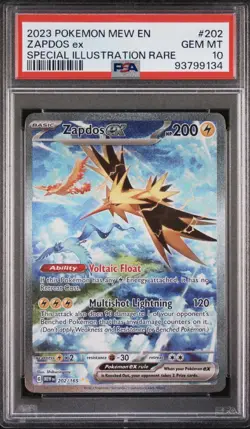 2023 Pokemon Mew En-151 #202 Zapdos Ex Special Illustration Rare PSA 10 GEM MINT - Image 1