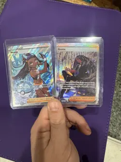 Pokemon Nessa TCG TG27/TG30 Lost Origin Trainer & Geeta Obsidian Flames 226/197 - Image 1