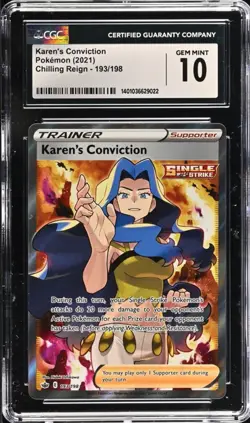 Karen’s Conviction 193/198 Pokemon CGC 10 Gem Mint - Image 1