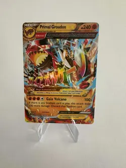 PRIMAL GROUDON EX 86/160 Holo Rare EX Primal Clash Pokemon LP - Image 1