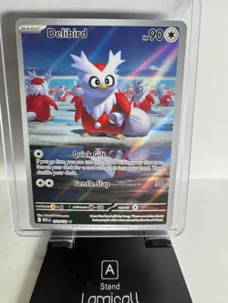 Pokemon TCG Delibird 152/132 Illustration Rare Me01: Mega Evolution Holo - NM - Image 1