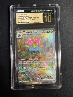 Pokemon Venusaur EX SIR #198 Scarlet & Violet 151- CGC Pristine 10 - Image 1