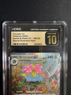 Pokemon Venusaur EX SIR #198 Scarlet & Violet 151- CGC Pristine 10 - Image 3