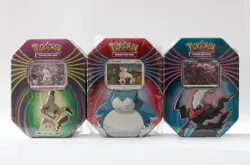 Pokemon Mighty Mysterious Tin TCG 2021 Snorlax Darkrai Mimikyu FACTORY SEALED - Image 1