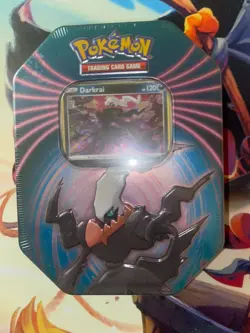 Pokemon TCG Knockout Collectible Tin 2021 Darkrai Factory Sealed - Image 1