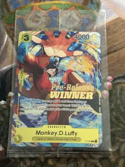 One Piece - 1x Monkey.D.Luffy P-036 - Winner Prerelease Promo NM Sealed - Image 1