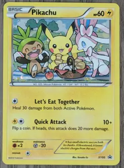Pokemon TCG Pikachu XY95 Promo- 2016 (Lightly Played) - Image 1
