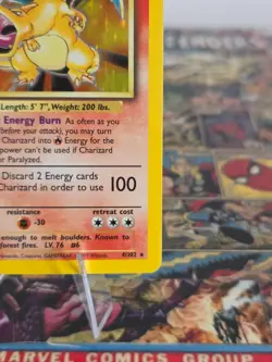 Pokemon TCG Charizard #4/102 Base Set Unlimited Holo Rare WOTC NM / LP - Image 5