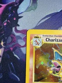 Pokemon TCG Base Set Charizard Holo Card 4/102 WOTC Unlimited MP-LP - Image 3