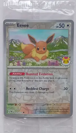 Eevee 074/131 Pokemon Day 2025 - Stamped Sealed Promo Card Prismatic Evolutions - Image 1