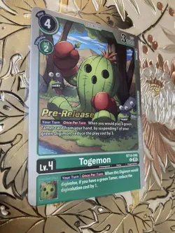 Digimon Card Game Pre-Release Foil Togemon BT14-046 Blast Ace - Image 1