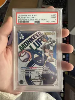 One Piece Promo EB02-010 Monkey D. Luffy Dodgers Leader Card PSA 9 Mint English - Image 1