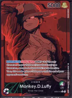 Monkey D. Luffy EB02-010 25th Coll. Alt Art Leader ENGLISH NM - Image 1