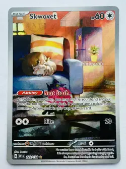 Pokemon TCG Cards Skwovet 222/198 Scarlet & Violet Illustration Rare NM-M - Image 1