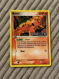 REVERSE HOLO Numel 68/107 - STAMPED EX Deoxys Pokemon Card Tomokazu Komiya - Image 1