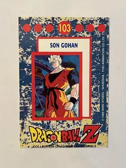 1989 Bird Studio Toei Animation Dragonball Z DBZ Son Gohan Foil Prism Card #103 - Image 2