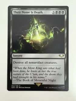 Their Name is Death MTG Magic the Gathering Card NM Near Mint 40K - Image 1