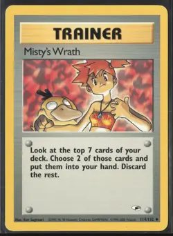 Misty's Wrath Uncommon Gym Heroes 114/132 HP Pokemon Card - Image 1