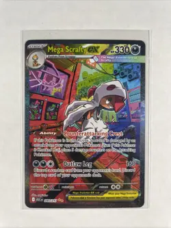 Mega Scrafty ex 285/217 SIR Ascended Heroes Special Illustration Pokemon Card - Image 1