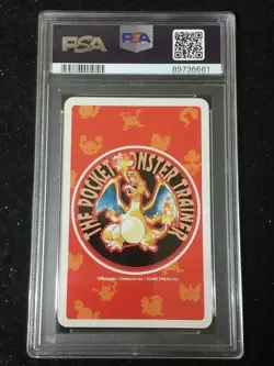 PSA 10 GEM MINT 1996 POKEMON RED VERSION PLAYING CARD 006 CHARIZARD 4 OF CLUBS - Image 2
