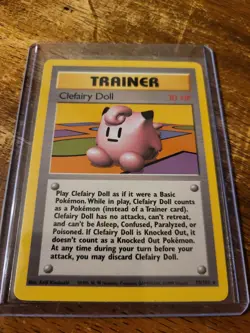 Clefairy Doll 70/102 Base Set - Rare Pokemon Card - NM/Mint W/ Toploader Sleeve - Image 1